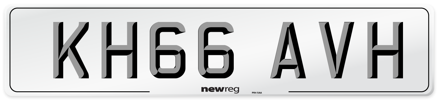 KH66 AVH Number Plate from New Reg